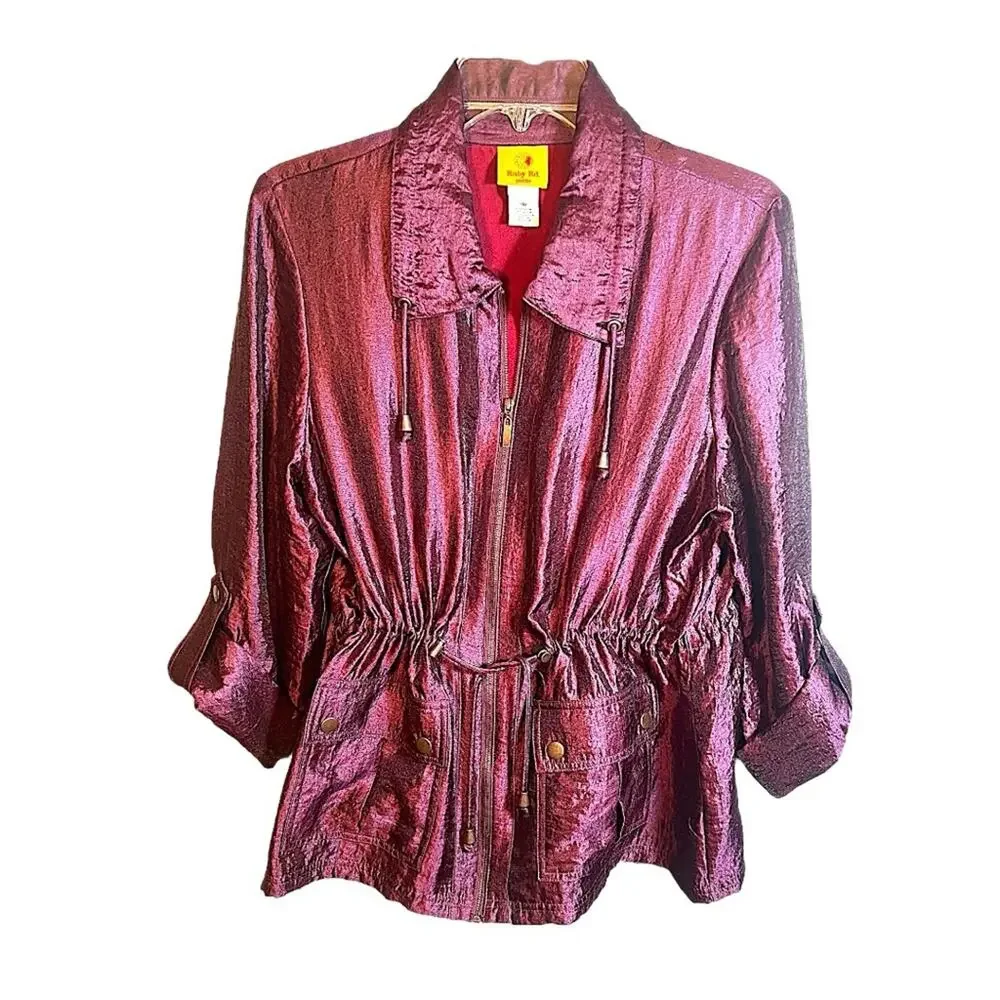 RUBY ROAD Berry silky Jogging or sports jacket 14 Petite